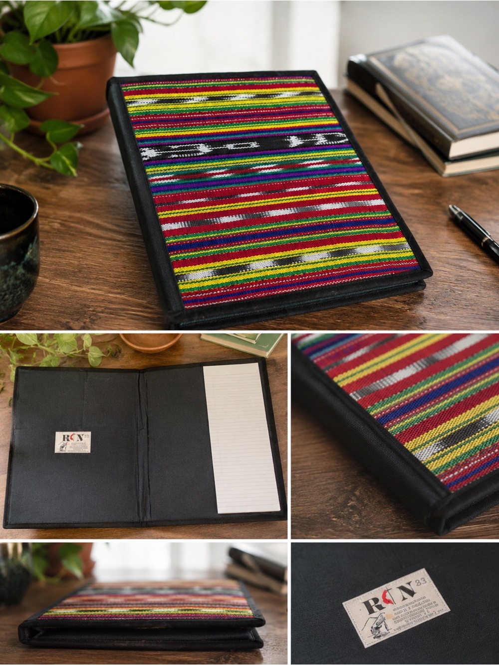 Handmade Guatemalan Document Folder Portfolio Cotton Boho Organizer